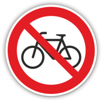 semne Interdicția pentru bicicliști
